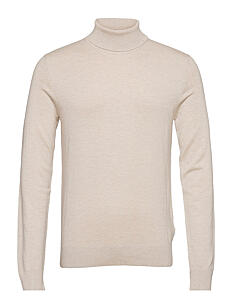 Lindbergh Mélange roll neck knit - Pologenser - OFF WHITE MEL / cream