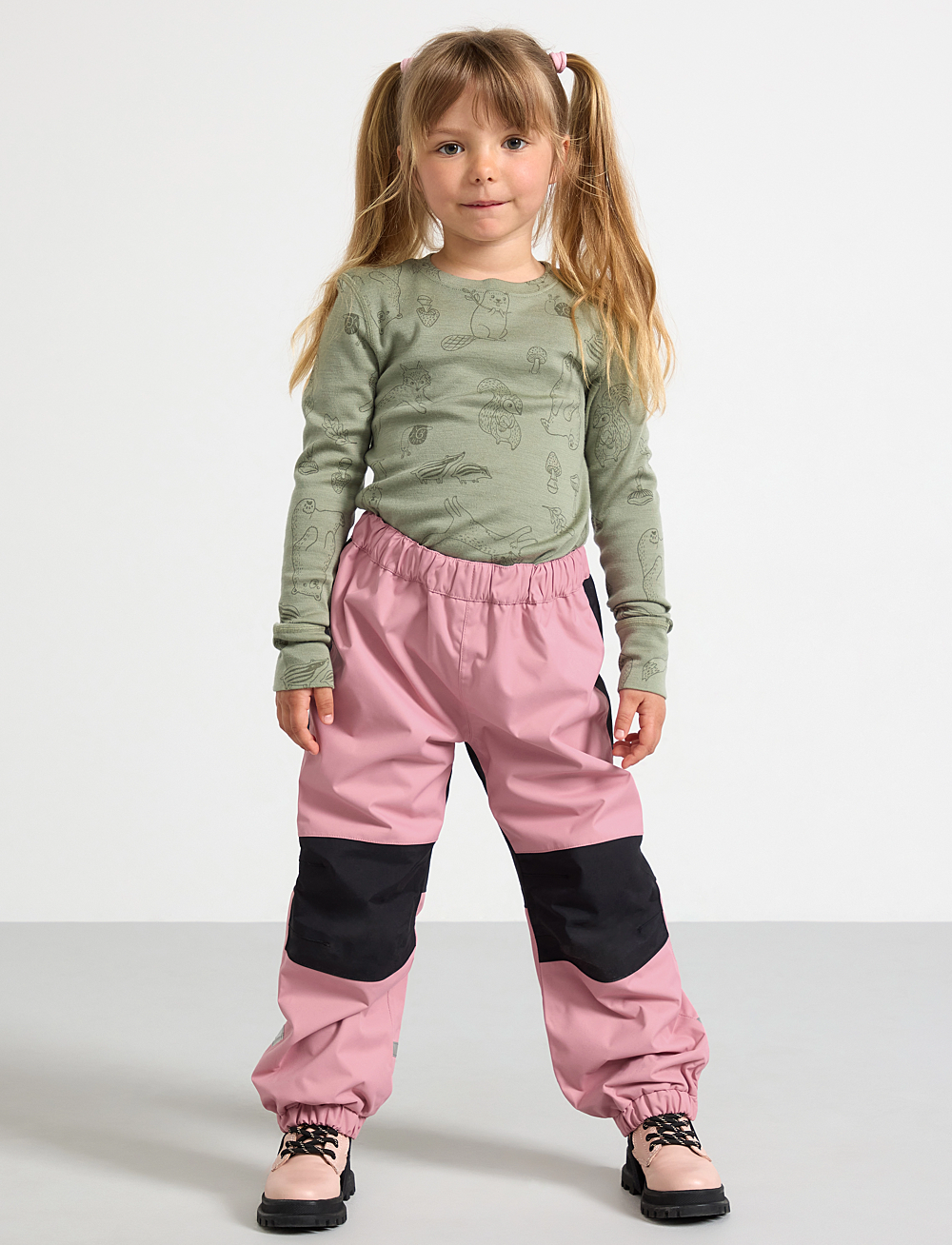 Lindex - Trousers shell small kids - skallbukser - dark dusty pink - 0