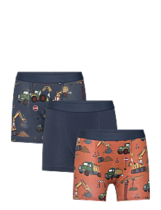 Lindex Boxer 3 pack elastic Vehicle - Underbukser - DUSTY ORANGE / navy