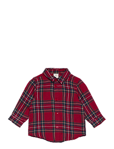 Lindex Shirt check - Kolleksjoner - DARK DUSTY RED / red