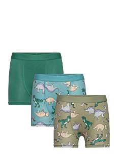 Lindex Boxer 3 pack elastic Dino - Underbukser - DUSTY GREEN / green