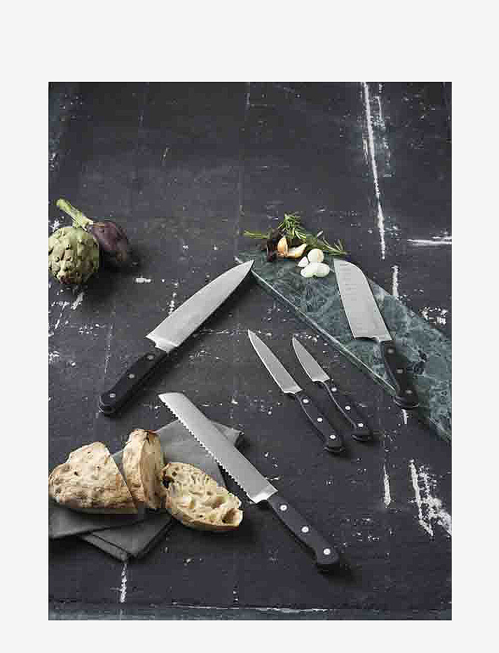 Lion Sabatier - Knife set Pluton 5-pack - knivsett - steel/black - 3