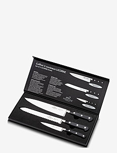 Lion Sabatier Knife set Licorne 3-pack - Knivsett - STEEL/BLACK / silver