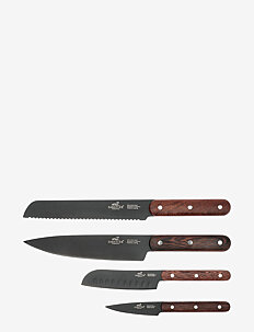 Lion Sabatier Knife set Phenix 4-pack - Knivsett - BLACK/WOOD / black