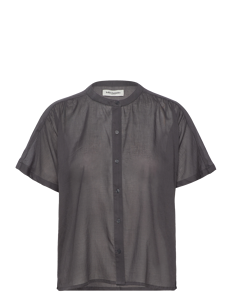 Lollys Laundry MyaLL Shirt SS - Kortermede skjorter - WASHED BLACK / black