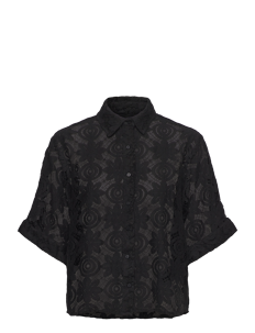 Lollys Laundry BrownLL Shirt - Kortermede skjorter - BLACK / black