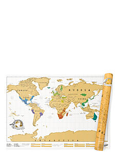 Luckies of London Scratch Map World - Plakater - WHITE / multi