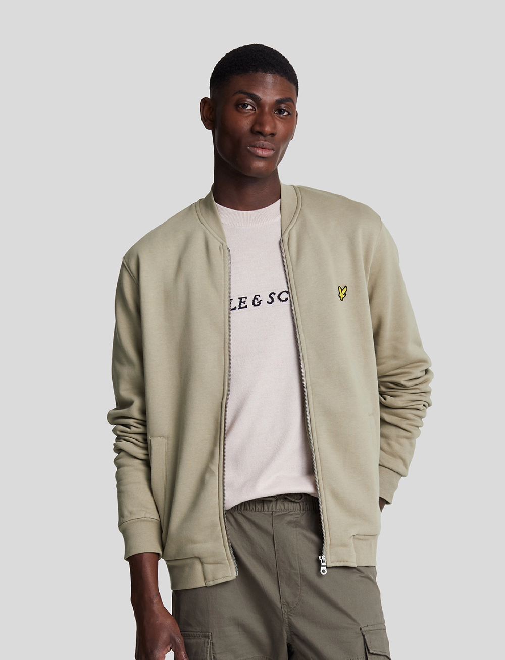 Lyle & Scott - Jersey Bomber - vårjakker - sage uniform - 4