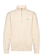 Standard Half Zip Logo Sweat - BIRCH