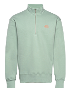 Standard Half Zip Logo Sweat - JADEITE