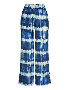 Mads Nørgaard Colin Sonie Pants AOP - Rette bukser - TIE DYE STRIPE AOP MERTHYL BLU / blue