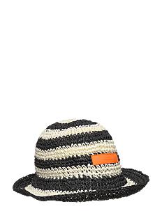 Mads Nørgaard Paper Straw Malou Hat - Stråhatter - BLACK/WHITE / black