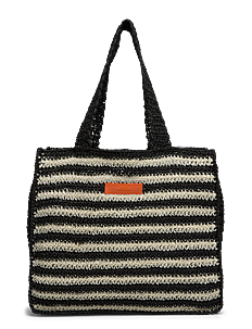 Mads Nørgaard Paper Straw Millen Bag - Kolleksjoner - BLACK / black