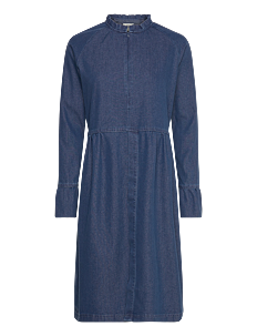 Mads Nørgaard Soft Denim Dupina Dress - Kolleksjoner - SARGASSO SEA / blue