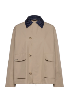 Mads Nørgaard Cotton Tech Daisy Jacket - Kåper - TRENCH COAT / beige