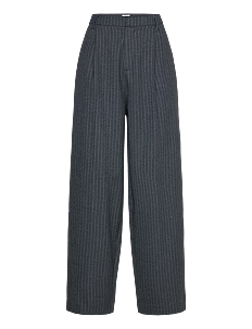 Mads Nørgaard Pinstripe Melange Maria Pants - Bukser - PARISIAN NIGHT MELANGE / navy