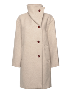 Mango Midi maxi lapel coat - Kåper - LT PASTEL GREY / beige