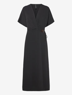 Mango Wrap dress with hoop detail - Selskapskjoler - BLACK / black