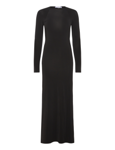 Mango Long dress with open back - Selskapskjoler - BLACK / black