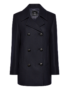 Mango Structured oversize wool coat - Vinterjakker - NAVY / navy