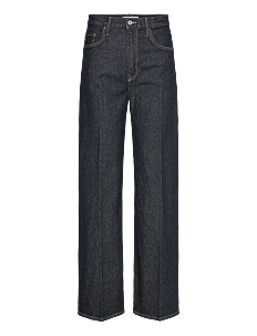 Mango High-rise wideleg rinse-wash jeans - Vide jeans - OPEN BLUE / navy