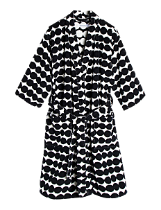 Marimekko Home RÄSYMATTO BATH ROBE - Tekstiler - WHITE, BLACK / black