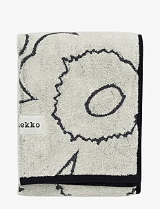 Marimekko Home PIIRTO UNIKKO HAND TOWEL50X100 - Tekstiler - IVORY, BLACK / cream