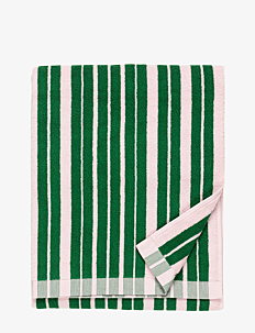 Marimekko Home RAIDE BATH TOWEL 70X150 CM - Tekstiler - GREEN, LT.PINK / green