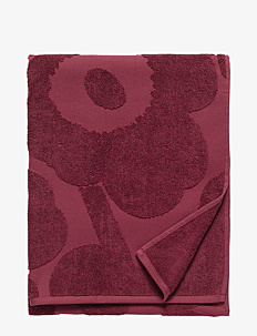 Marimekko Home UNIKKO SOLID BATH TOWEL70X150 - Tekstiler - BURGUNDY / burgundy