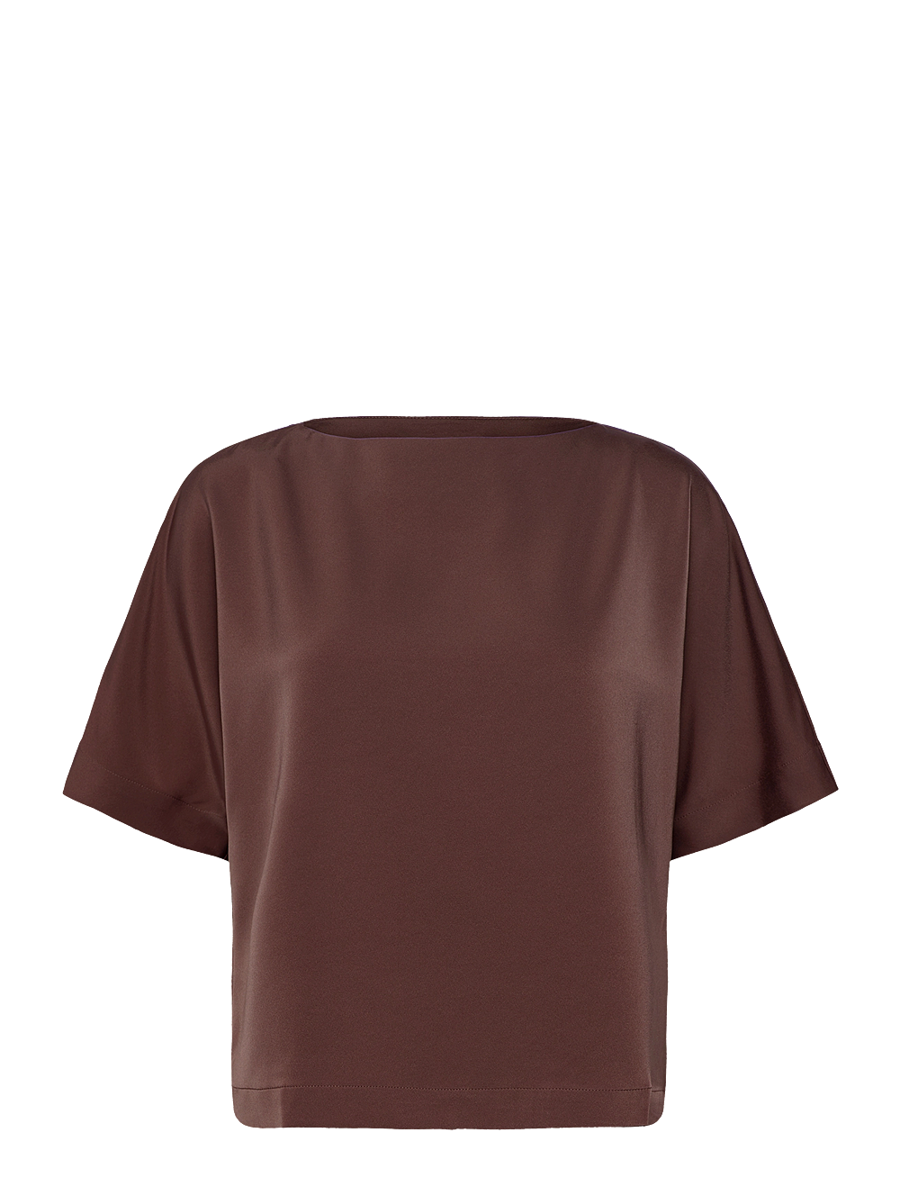 Marville Road - The Ava Top - t-skjorter - chocolate satin - 0