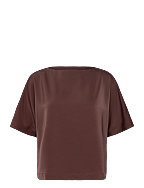 The Ava Top - CHOCOLATE SATIN