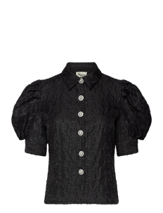 MAUD Talia Shirt - Kortermede skjorter - BLACK / black