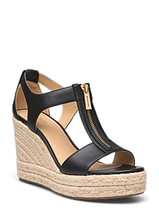 Michael Kors BERKLEY MID WEDGE - Høye hæler - BLACK / black