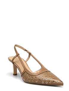 Michael Kors ALORA MID SLING - Slingbacks - HUSK / brown