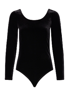 Michael Kors VELVET LS BODYSUIT - Klær - BLACK / black