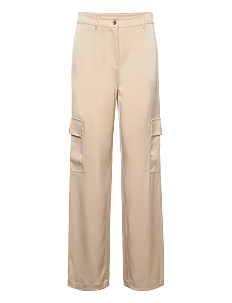 Michael Kors SATIN CARGO PANT - Klær - BUFF / beige