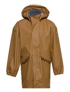 mikk-line PU Rain Coat Croco Rec - Regnjakker - DULL GOLD / brown