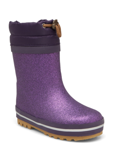 mikk-line Short Winter Wellies - Glitter - Gummistøvler med linjer - NIGHTSHADE / purple