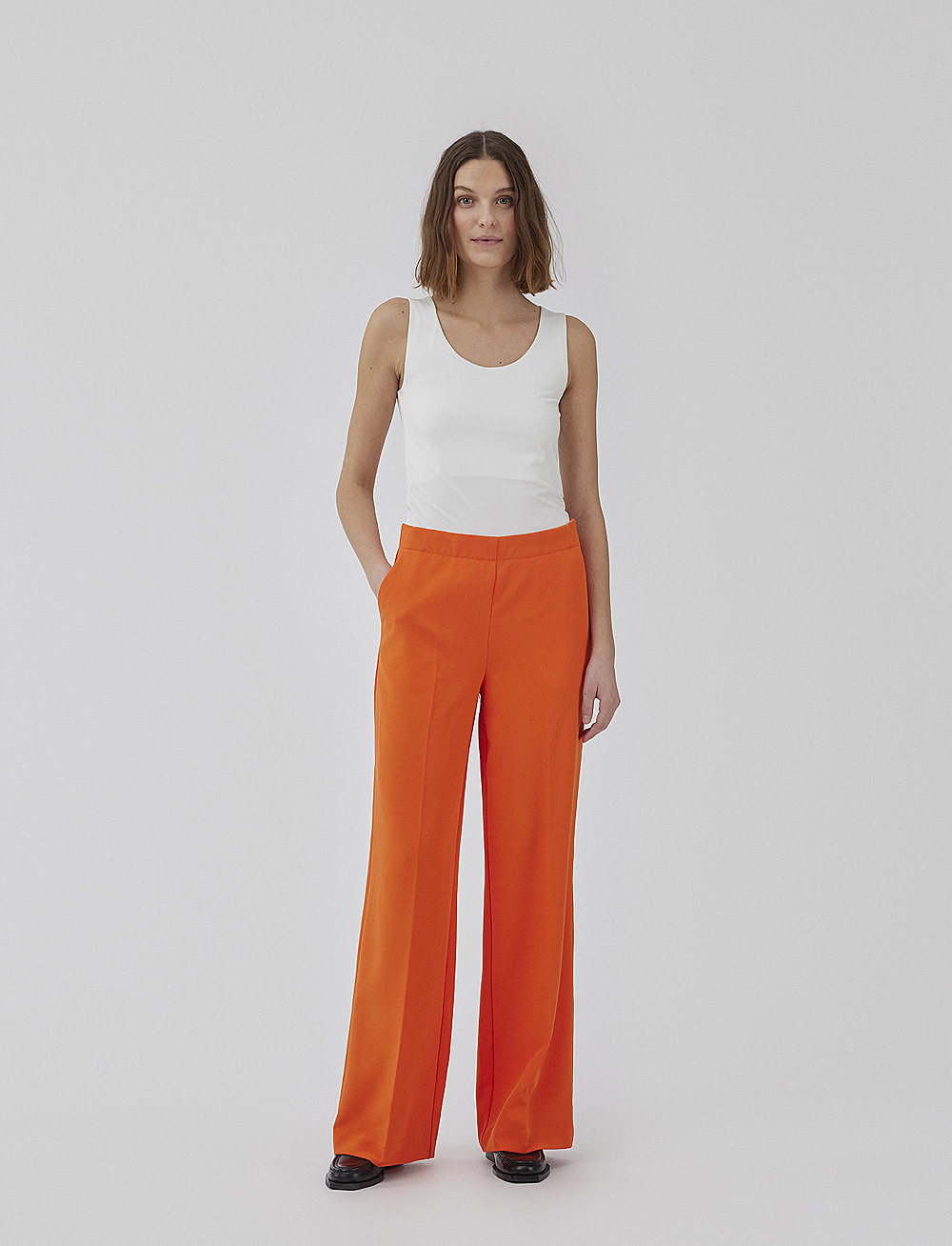 Modström - Nelli pants - rette bukser - flame - 0