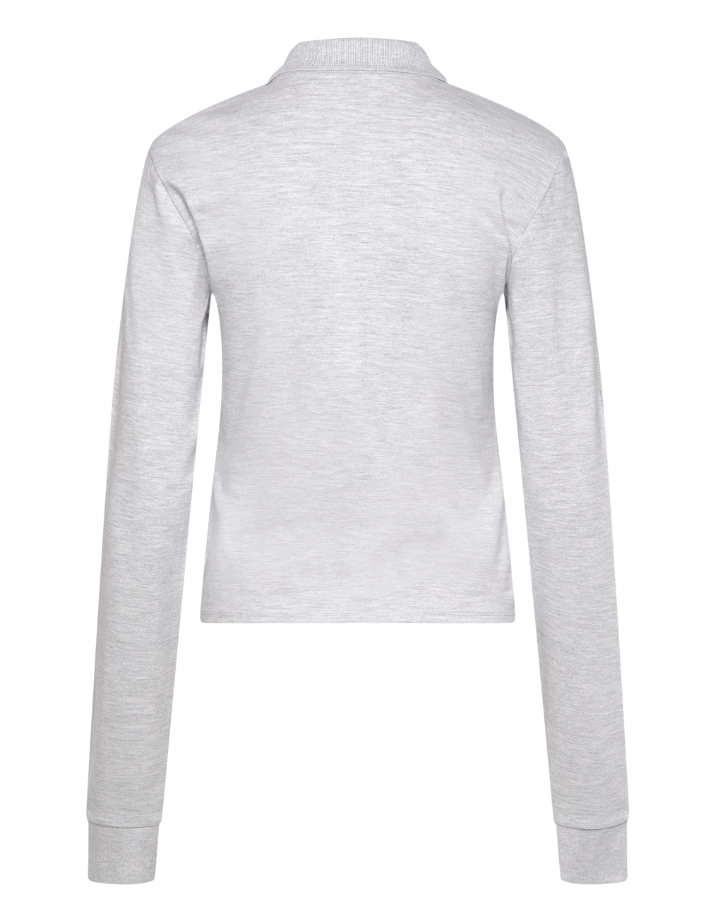 Monki - Long-Sleeved Polo Top - poloskjorter - grey dusty light - 1