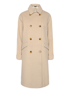 MOS MOSH MMVenice Wool Coat - Kåper - FEATHER GRAY / beige