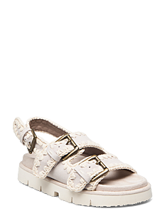 MOU MUSW461003A - Flate sandaler - CHALK SUEDE / cream