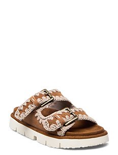 MOU MUSW461005A - Flate sandaler - COGNAC SUEDE / brown