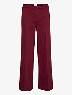 My Essential Wardrobe LaraMW 149 Wide Pant - Bukser - BURGUNDY RED WASH / burgundy