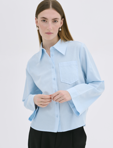 My Essential Wardrobe ZeniaMW Shirt - Skjorter - CLEAR SKY MELANGE / blue