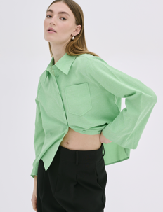 My Essential Wardrobe ZeniaMW Shirt - Skjorter - IRISH GREEN MELANGE / green