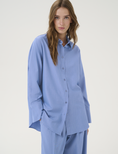 My Essential Wardrobe VittaMW Shirt - Skjorter - SKYE BLUE W. STRIPE / blue