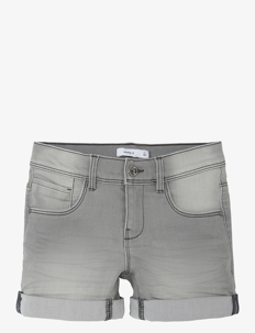 name it NKFSALLI DNMTASIS SHORTS - Shorts - MEDIUM GREY DENIM / black