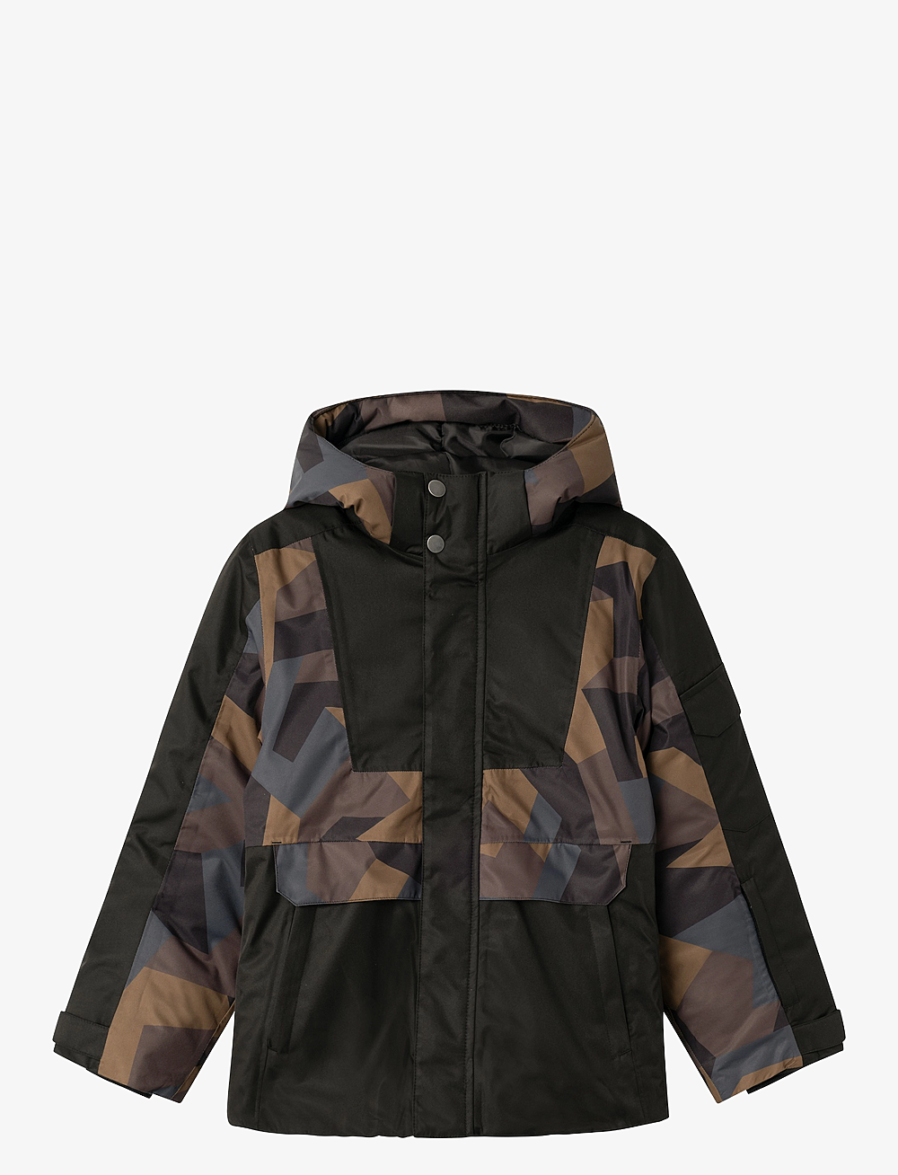 name it - NKMSLOPE10 SKI JACKET AOP FO - skijakker - chocolate brown - 0