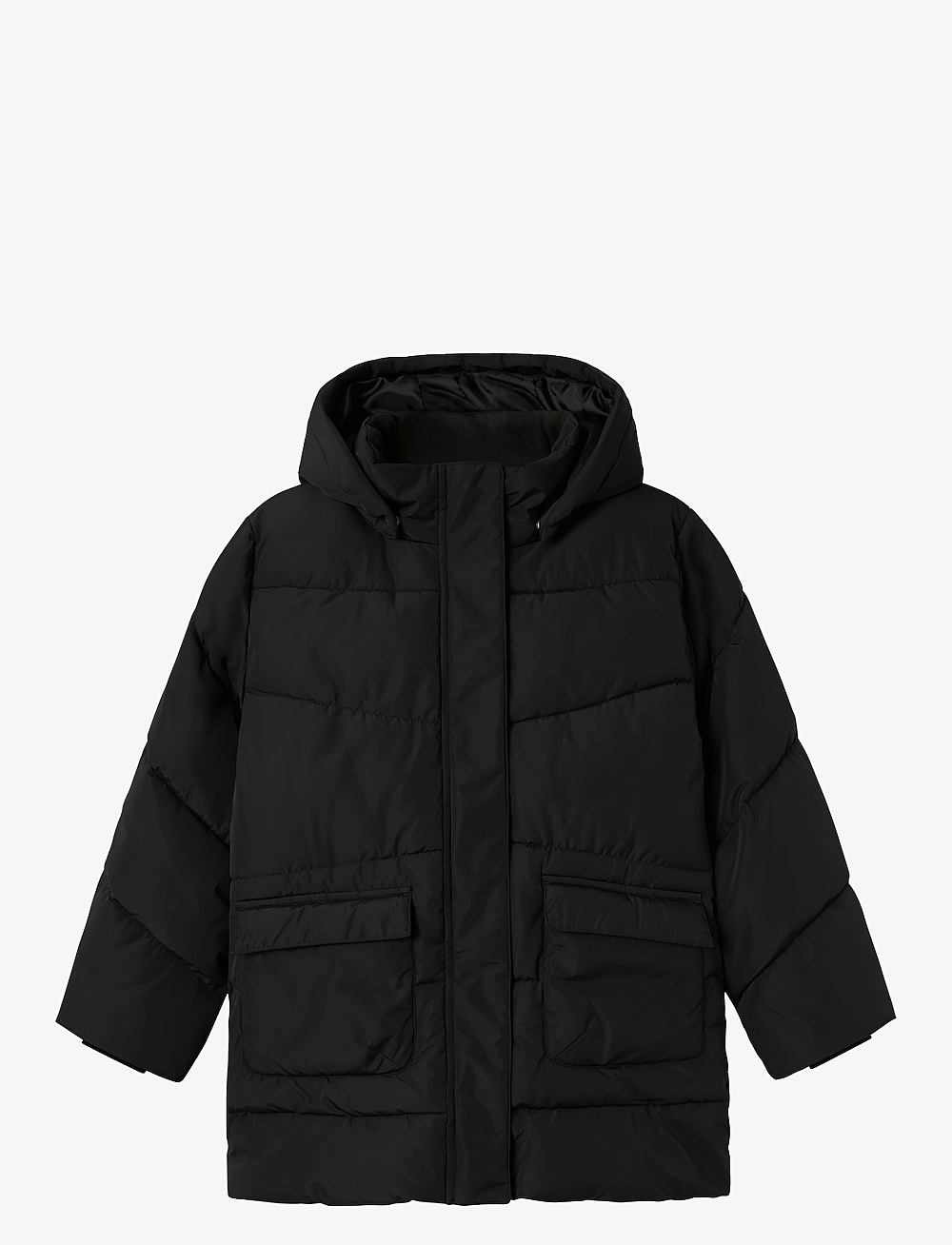 name it - NKFMEDOW03 JACKET LONG FO NOOS - skijakker - black - 0